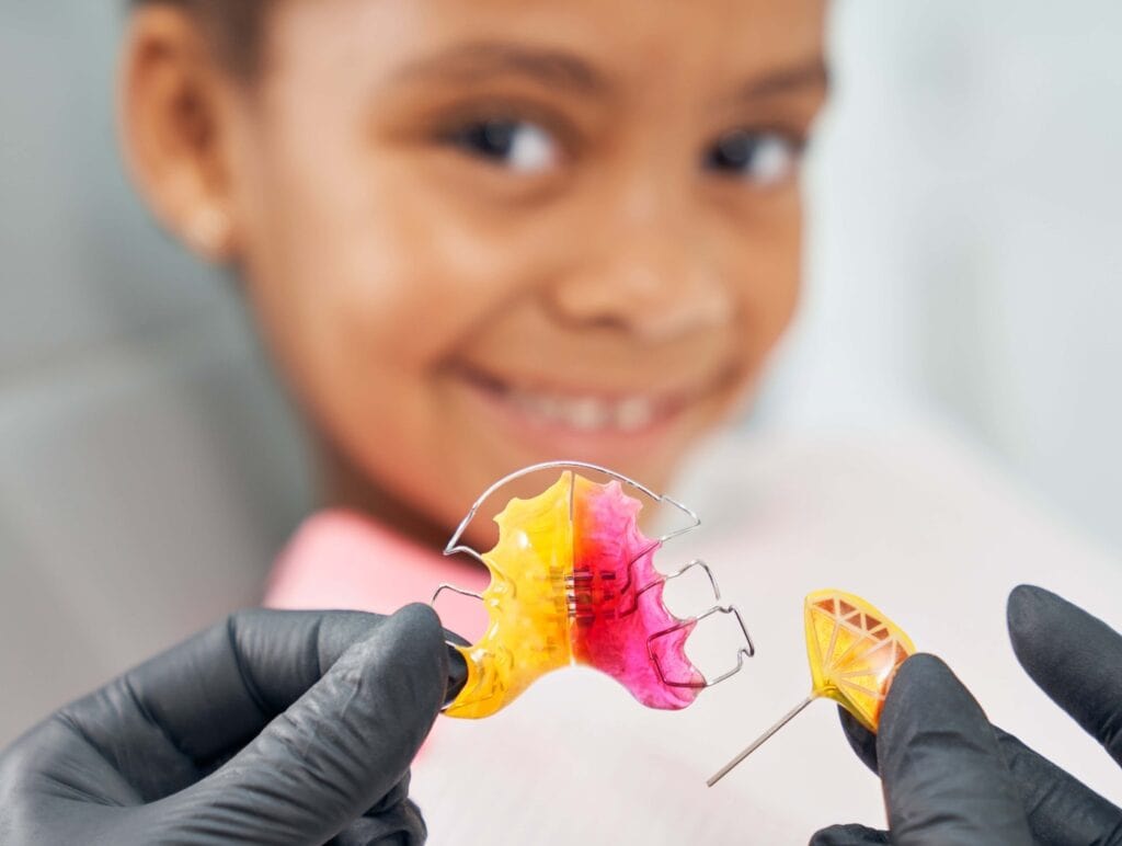 Colorful and metal braces for african jpg